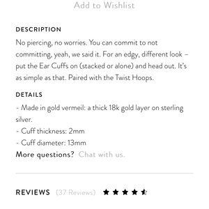 Jewelry - Mejuri Twisted Ear Cuff Jewelry - Mejuri Twisted Ear Cuff